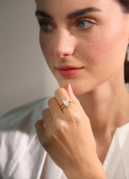 Ivanka - Baguette Crystal Ring Band
