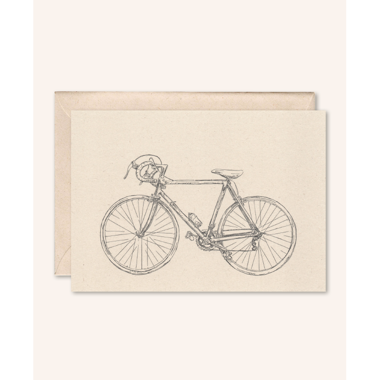 Carte durable + enveloppe | Vélo de route | fleur de sureau