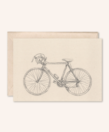 Tarjeta sostenible + sobre | Bicicleta de carretera | flor de saúco