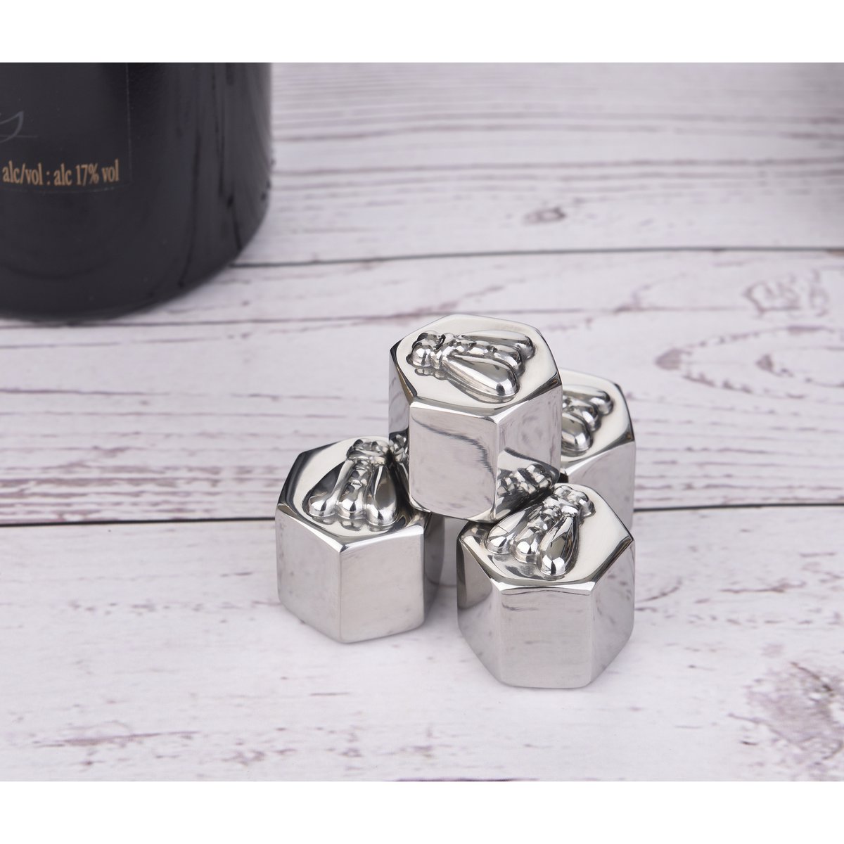 Laguiole di 4 cubetti cubi cubi di acciaio cubico