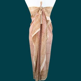 Pareo vert, Sarong, écharpe, serviette de plage, écharpe d'été, chiffon d'épaule, robe enveloppe, composé de coton 100%, imprimé avec des couleurs naturelles, fait à la main