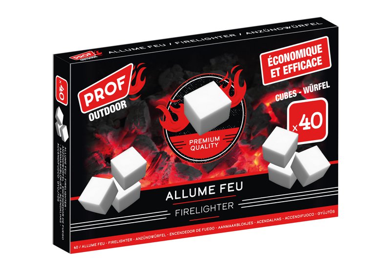 ALLUME FEU CUBES BLANC X 40- PROF  