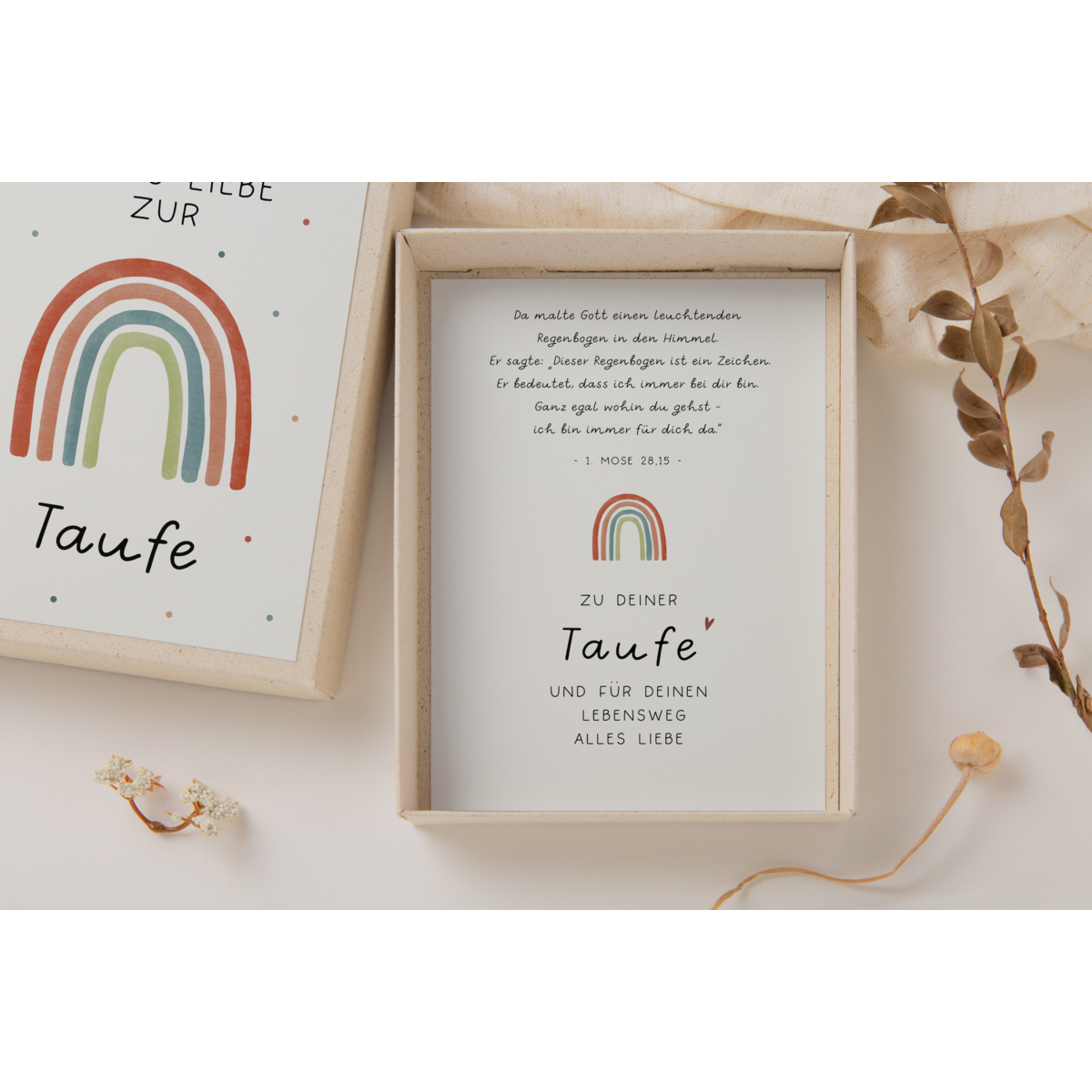 Baptism gift box - rainbow money gift packaging