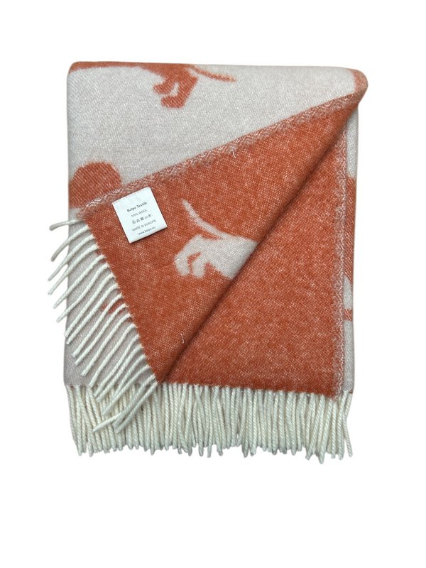 Dachshund / Teckel Plaid / Decke 100% Jungfrau Wolle / 2Sided