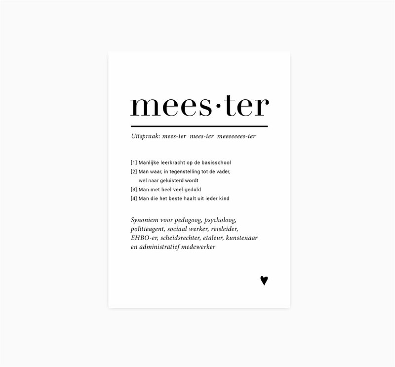 A6 Postkarte || Meister