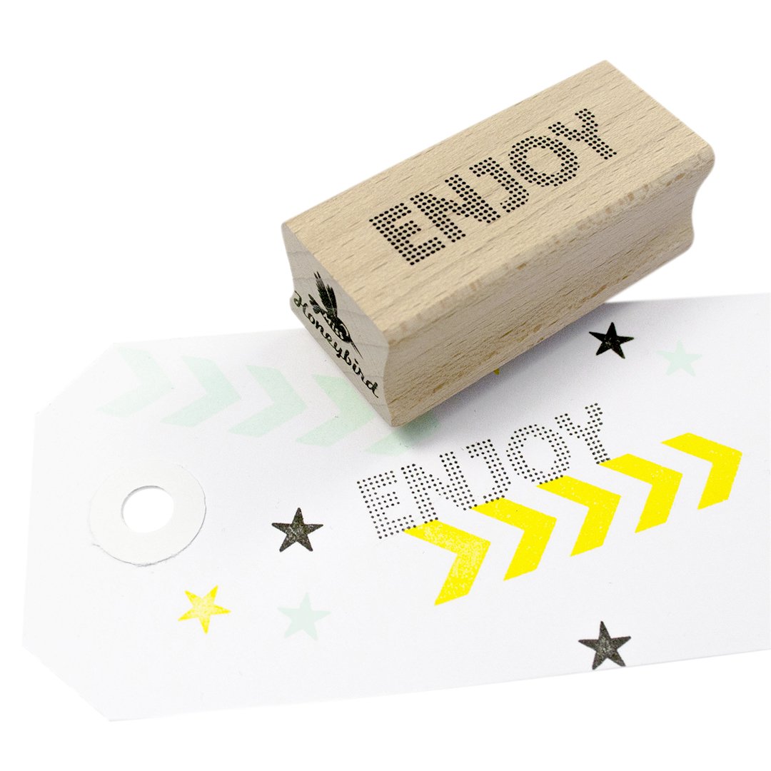 Geniet van een gestippelde stempel