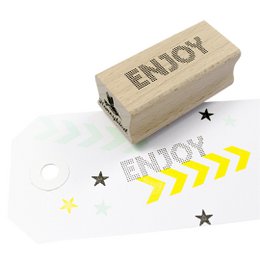 Geniet van een gestippelde stempel