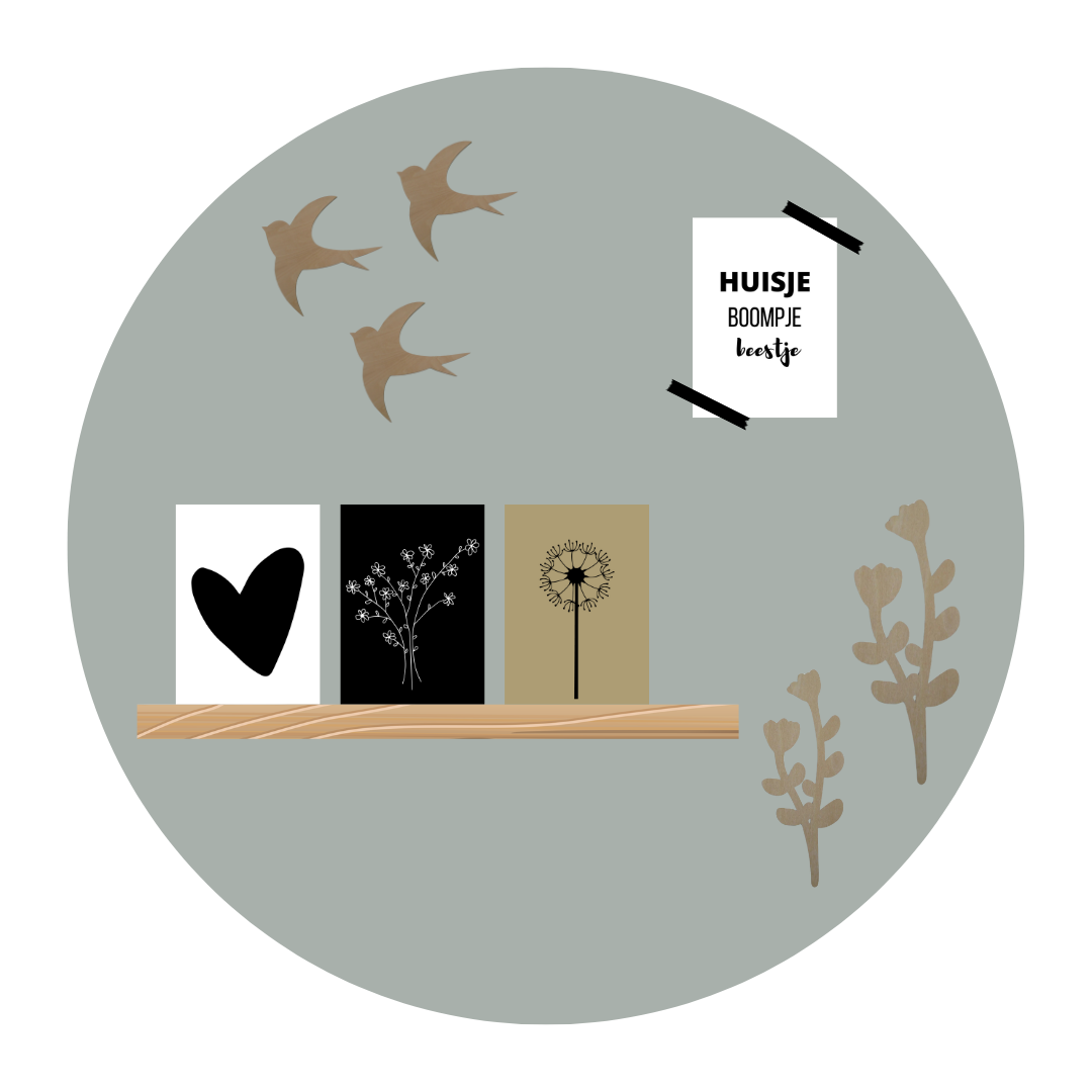 Memoboard grøn omkring 50cm