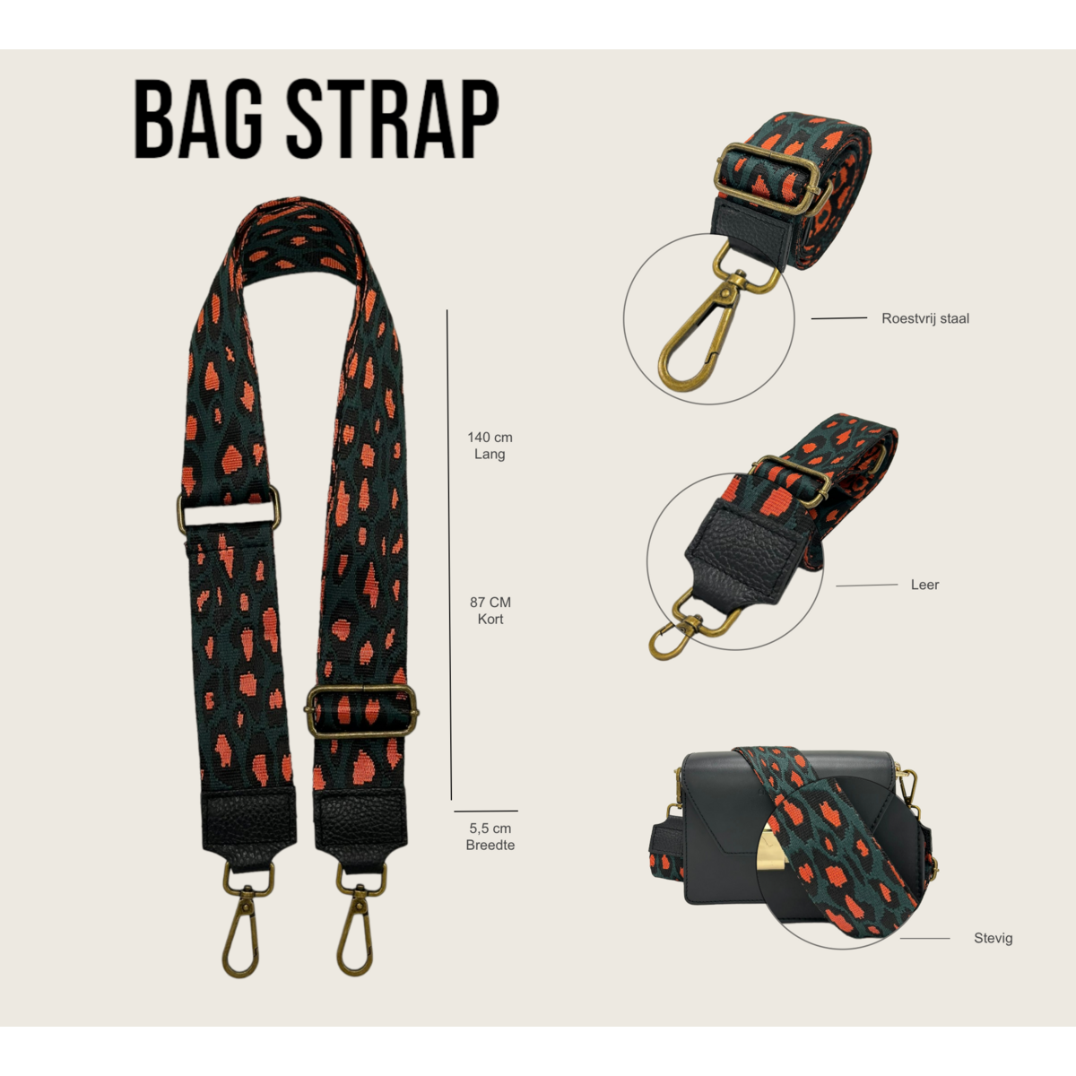 Tracolla per borsa Kiki