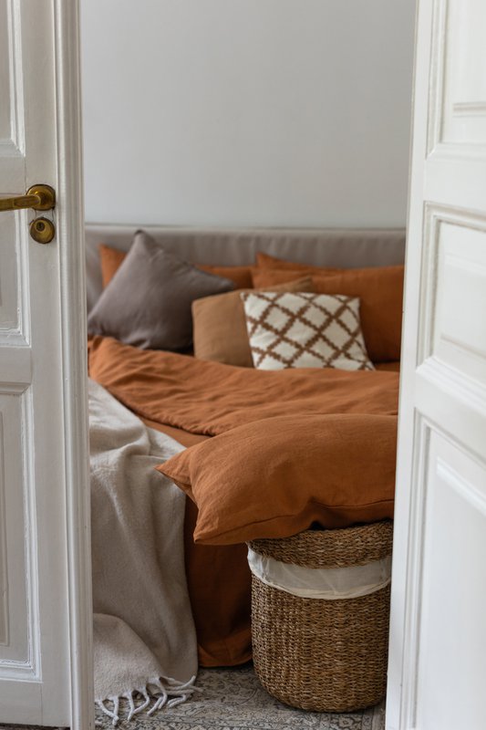 Cinnamon Linen Duvet Cover Set