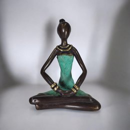 SCULTURA BRONZE YOGA "INDA" | di derme | colori diversi