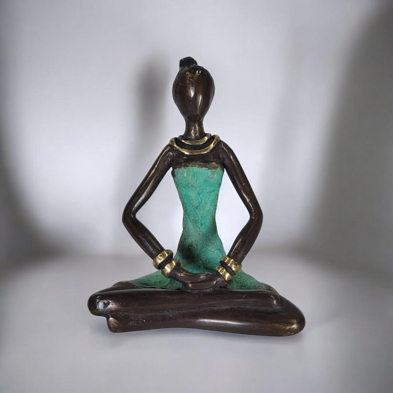 SCULTURA BRONZE YOGA "INDA" | di derme | colori diversi