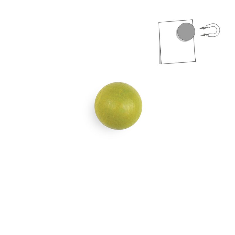 Petite boule magnétique en bois - couleur