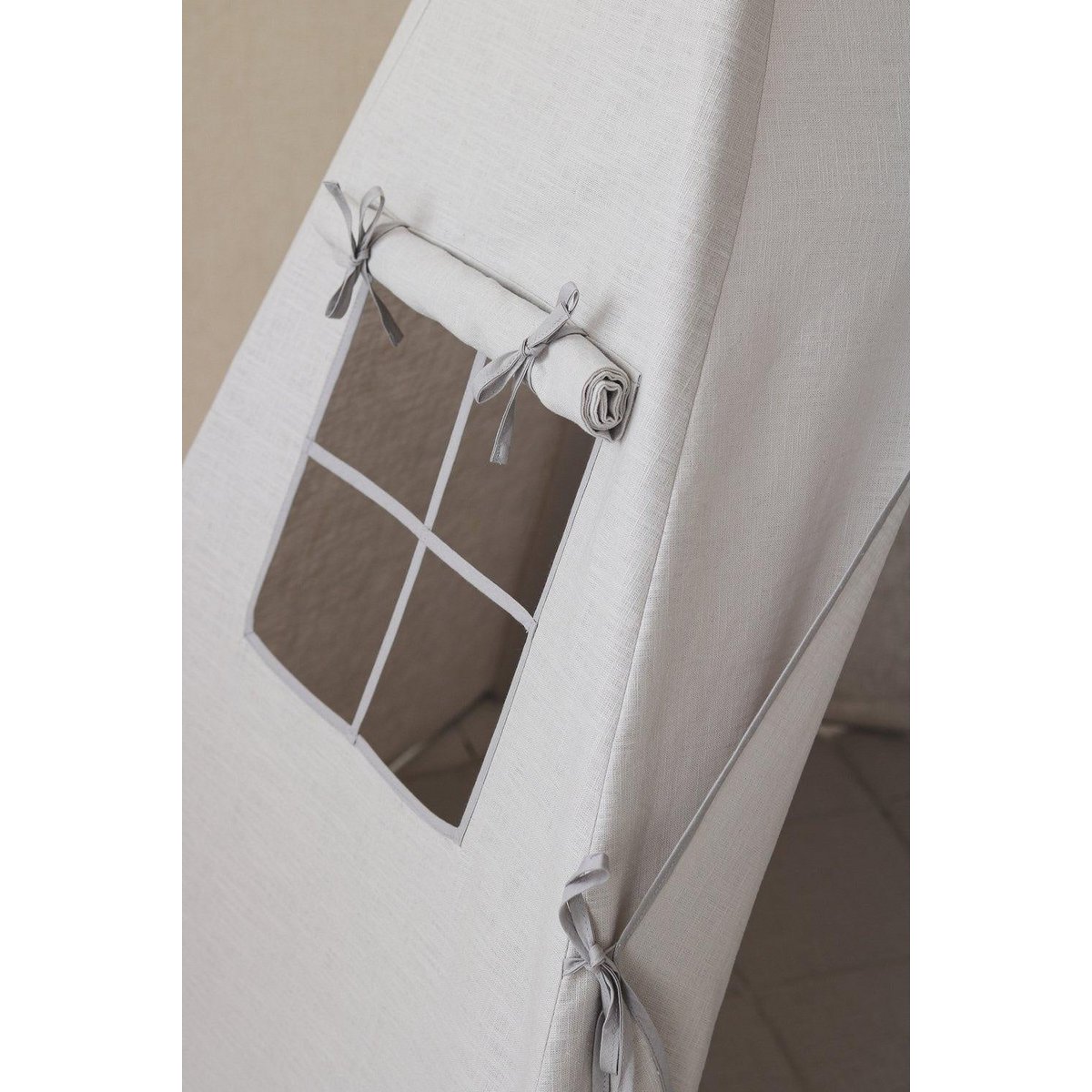 Tipi-Zelt aus Leinen „Pigeon Grey“
