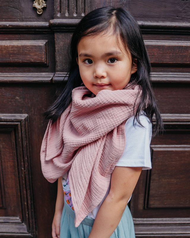 Muslin Bandana til børn • Blush