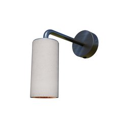 A copper-colored wall light with a single light bulb, suitable for illuminating a room or hallway.