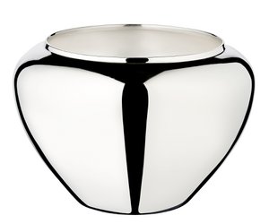 EDZARD Bloempot Madeira, verzilverd, hoogte 17 cm, diameter 25 cm, opening diameter 17 cm