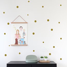 Wallsticker håndtegnede prikker