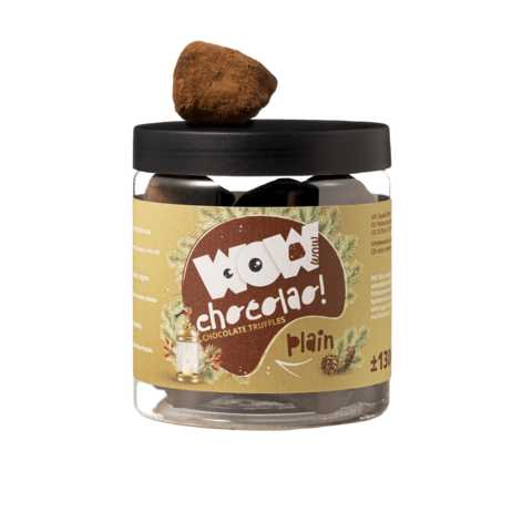 Pure chocoladetruffels - Kersteditie - Geschenkpot 130g