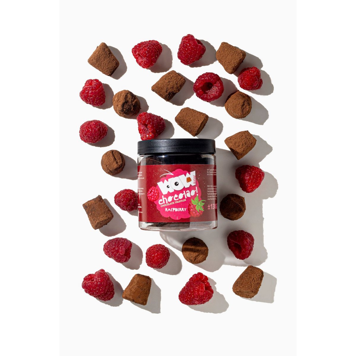Trufas de chocolate de frambuesa - Jar de regalos 130G