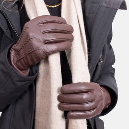 JESS – Ziegenlederhandschuhe mit Kaschmir Wolle Fütterung - Touchfunktion