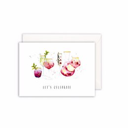 Grußkarte · Cocktails · Let's celebrate
