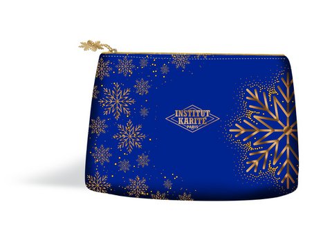 Blue Christmas Velvet Pencil Case