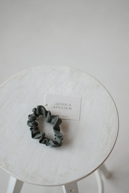Scrunchies elastici in lino senza plastica natalizi - Elastici per capelli in lino