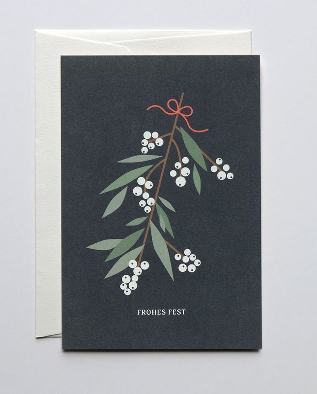 Cartolina di Natale Vischio
