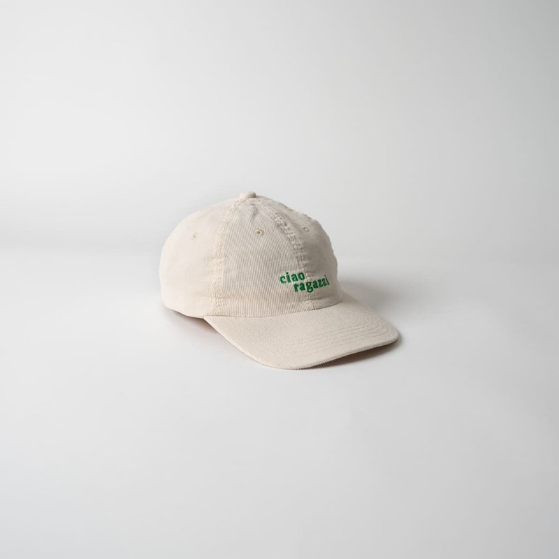 hej gutter Premium Cord Dad Cap - Cream & Green