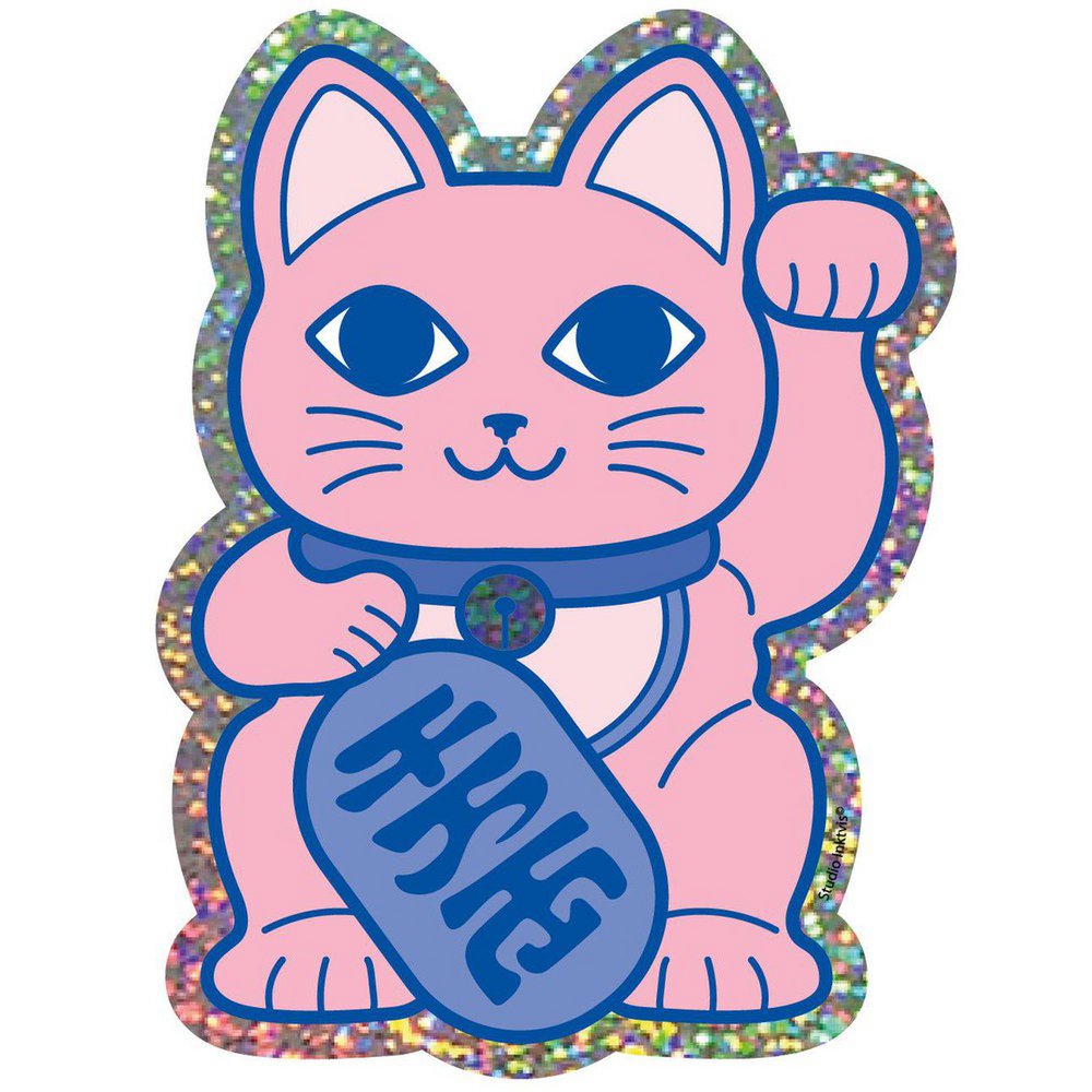 Glitter sticker Lucky cat Maneki Neko