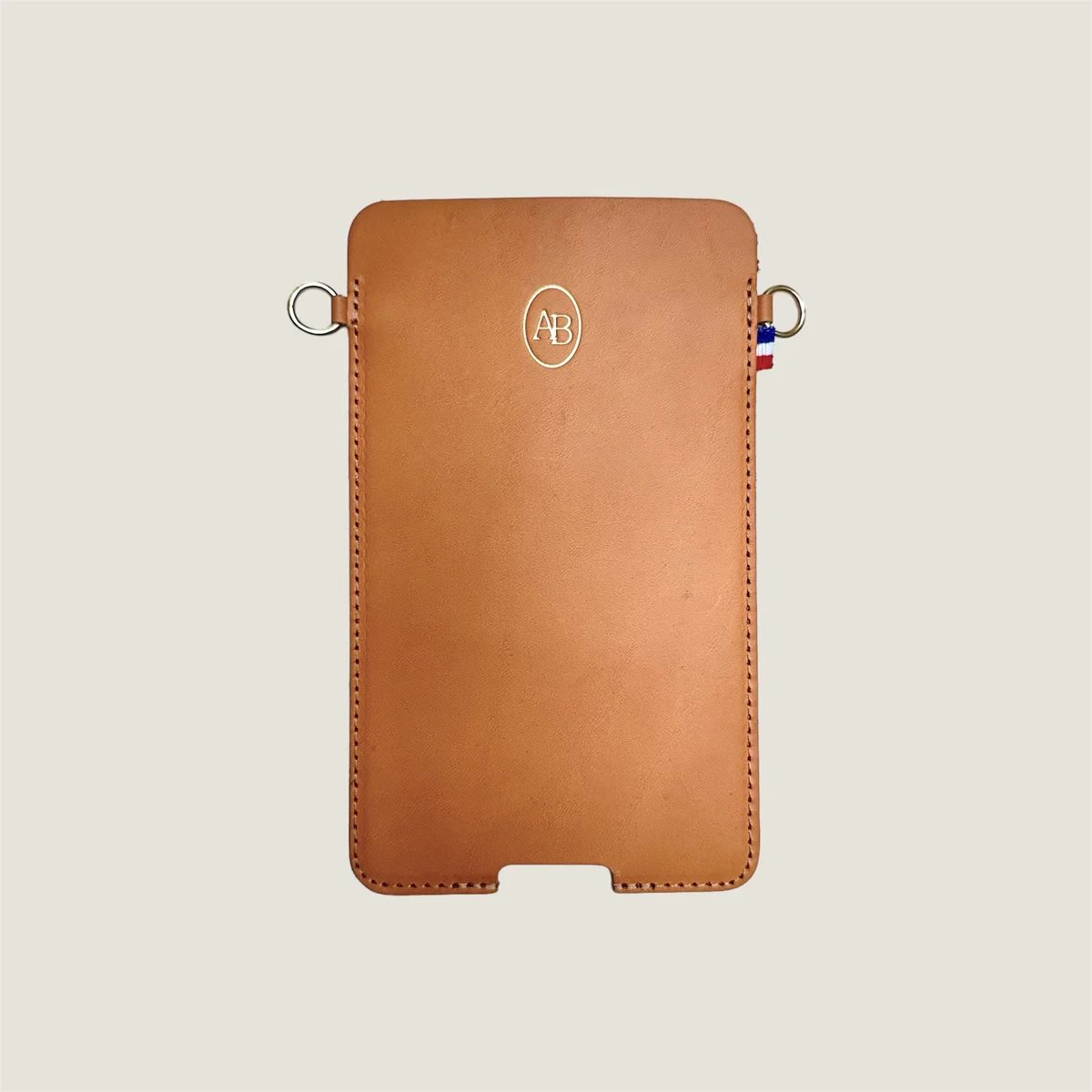 Pochette Louise pour téléphone en cuir à tannage végétal – 18 x 11 cm