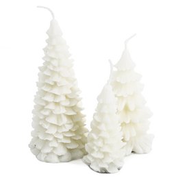 Vela árbol de Navidad rústico blanco