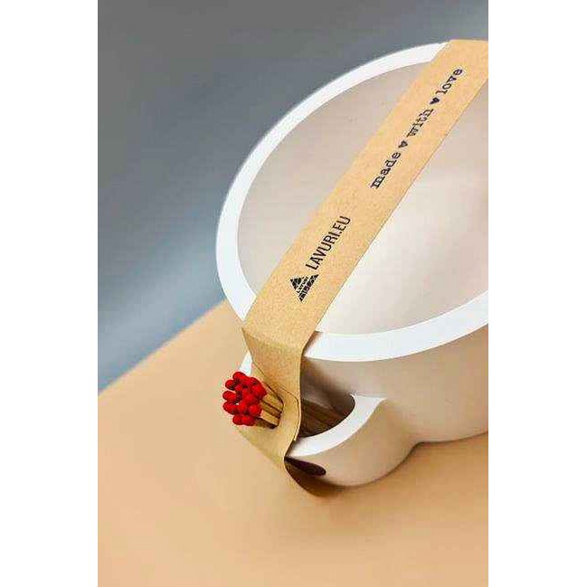 LAVURI® Tray with matchbox for wax candles, candle sand and pearl wax, available as scented candle variants