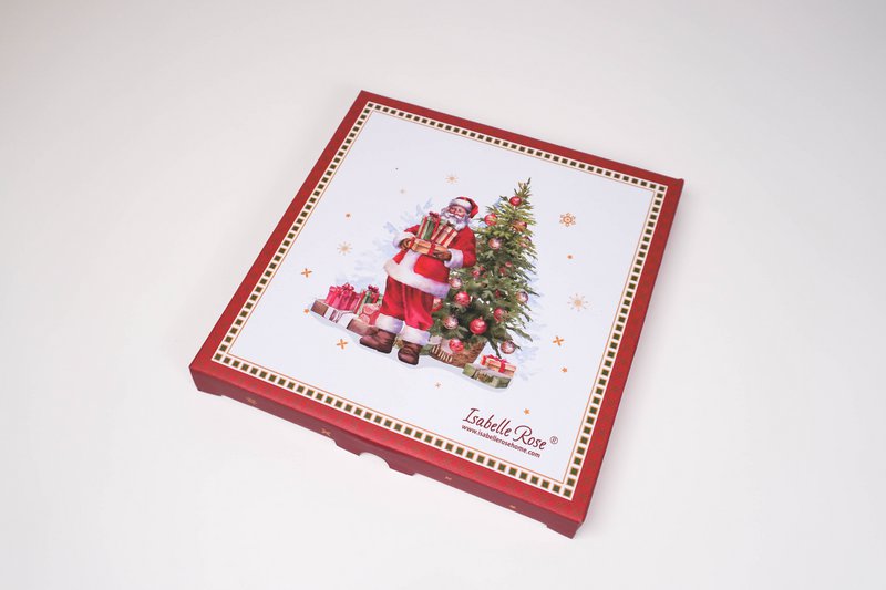 Plato de postre de porcelana Happy Santa 19,5 cm Isabelle Rose