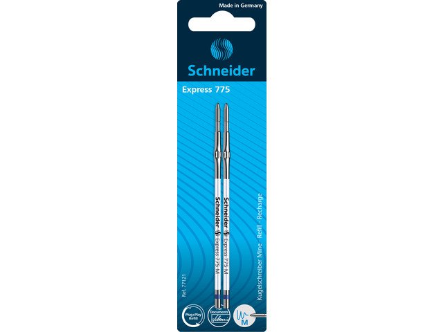 Refill Schneider Express 775 M blue on blister, 2 pcs.