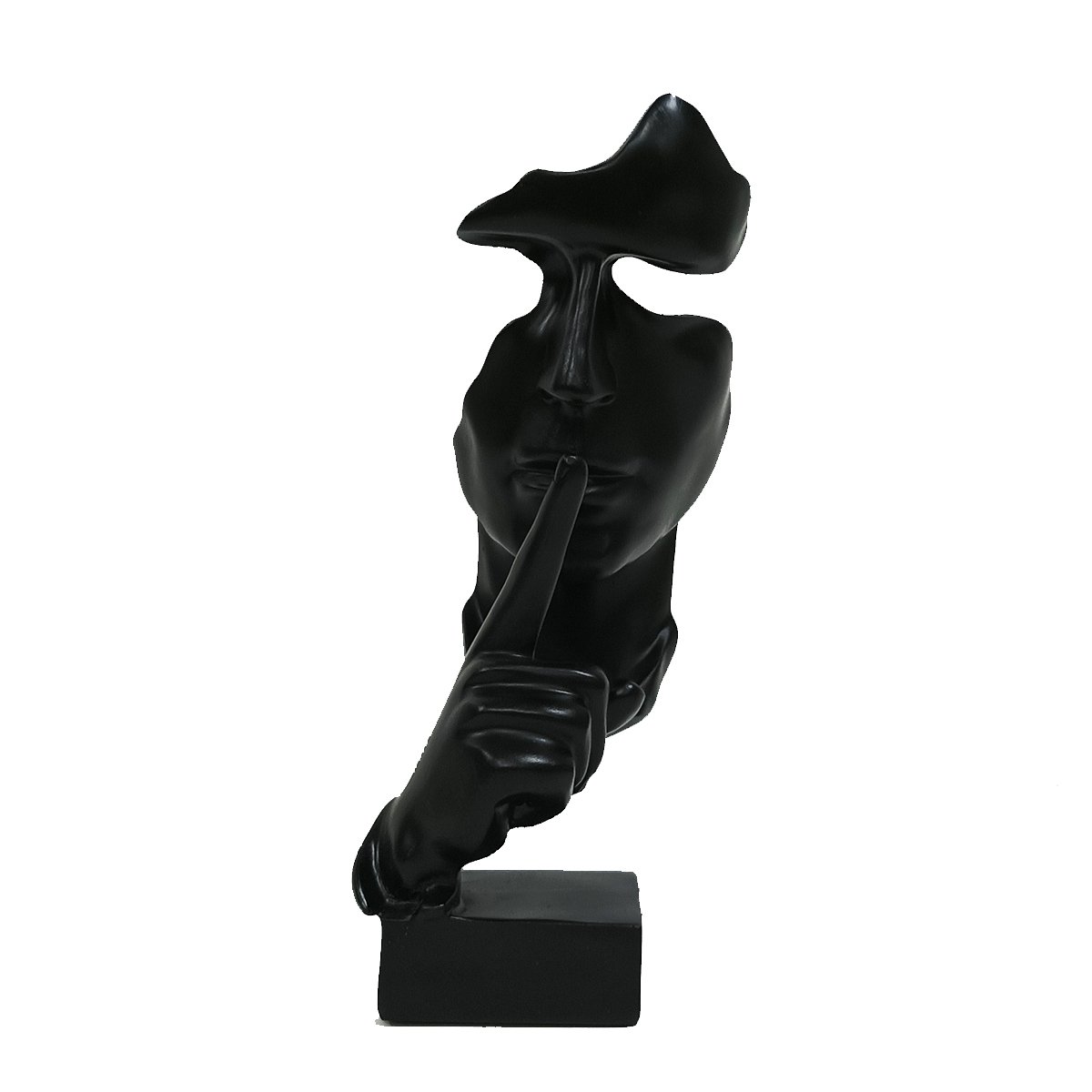 Silenzio piccolo in poliresina nero