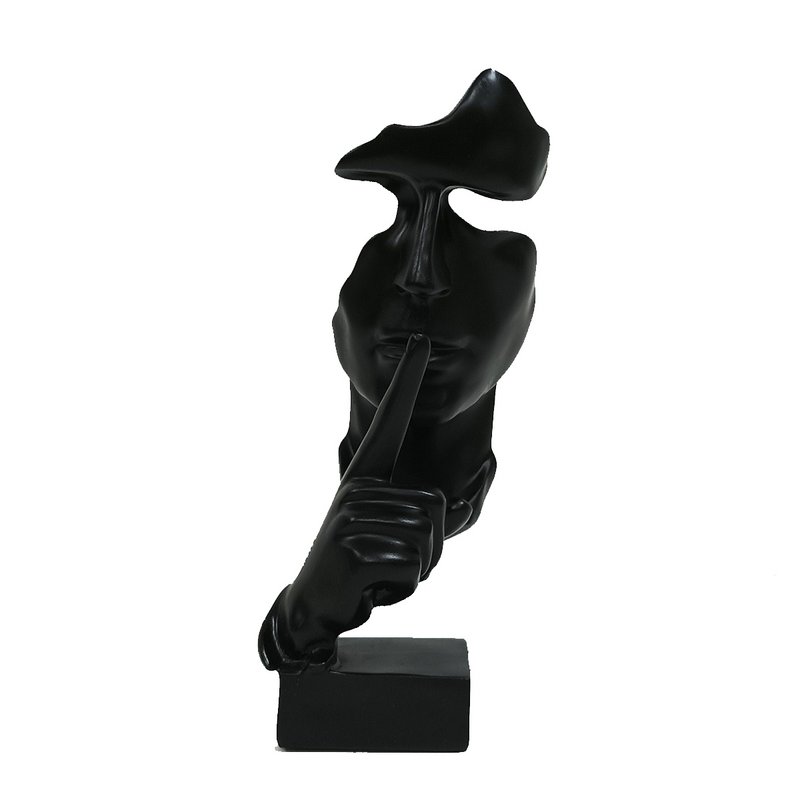 Silenzio piccolo in poliresina nero