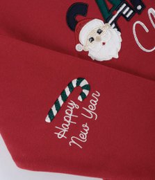 Santa Claus Embroidered Christmas Sweatshirt