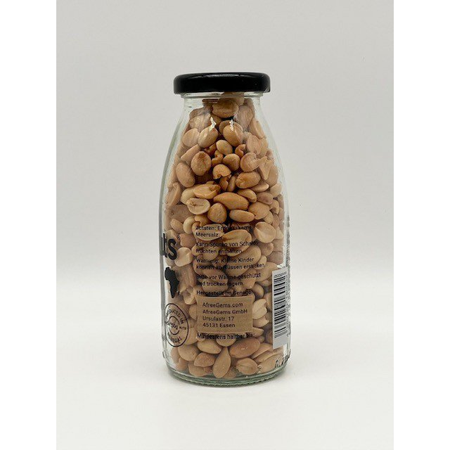 Premium Peanut Pearls Erdnüsse FreundeFlascheAfrican Roast · Atlantik MeersalzInhalt: 150g