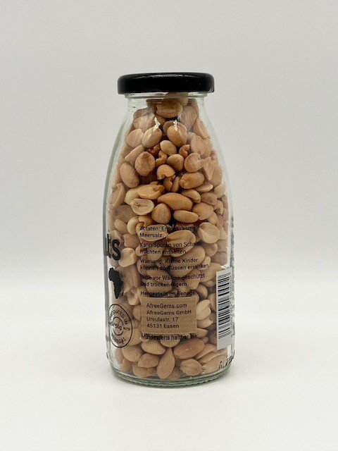 Premium Peanut Pearls Peanuts Friends Flaske Afrikansk stegt · Atlanterhavsalt Indhold: 150g