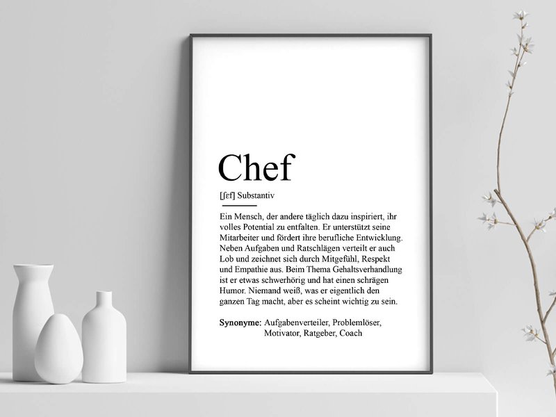 Definitie "Baas"-poster