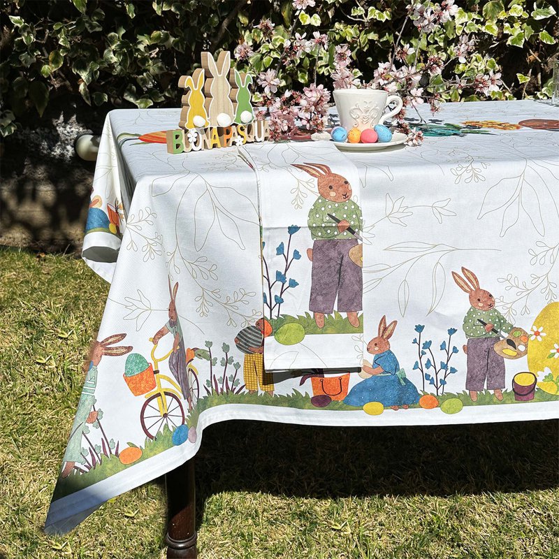Quadratische und rechteckige Tischdecke – Osterhasen