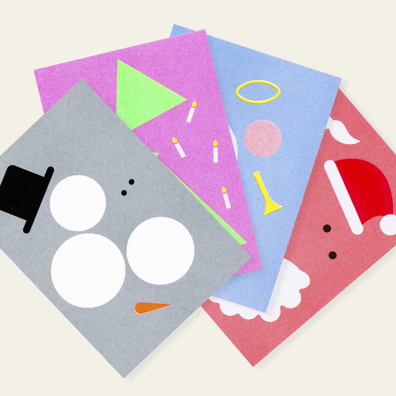 Risography Postcard-Chaos fir-DIN A6
