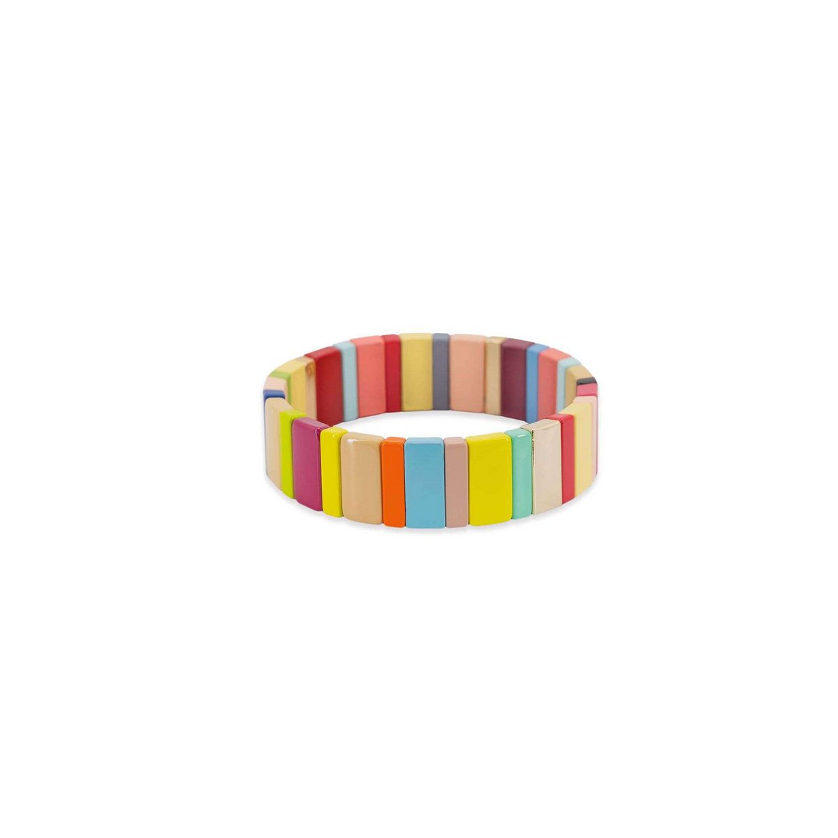 Remember - Sierraad Armband Pauletta met Elastiek Ø 19 cm - Multicolor