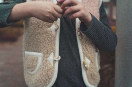 Woolen body warmer - Cappuccino