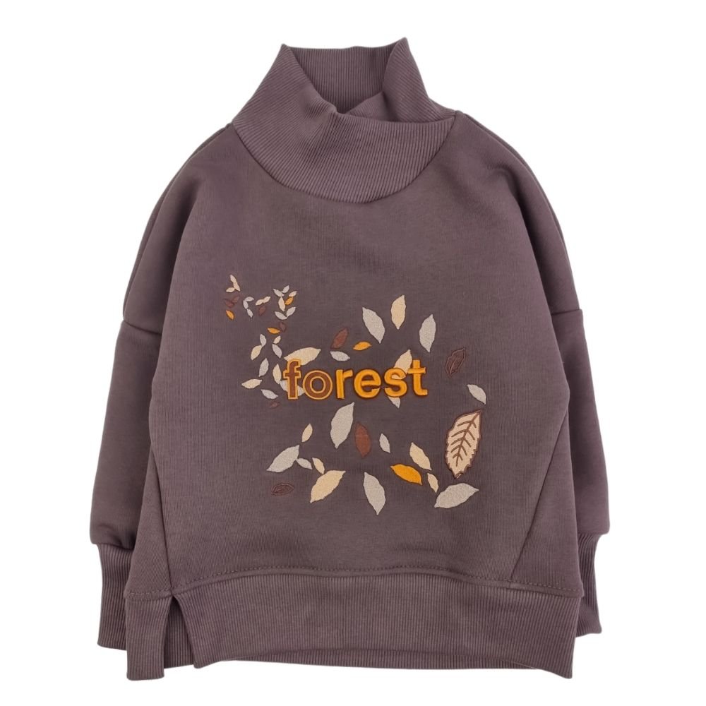 Kinder coltrui - borduursel 3D bruin