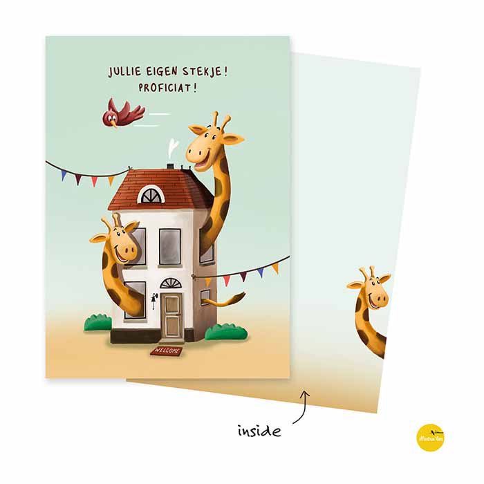 greeting card Living together - your own place, congratulations (folded card)