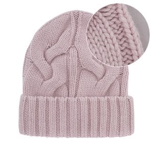 Olivia Strickmütze – Soft Almond | 70 % Merinowolle, 30 % Kaschmir | Minimalistische Wintermütze