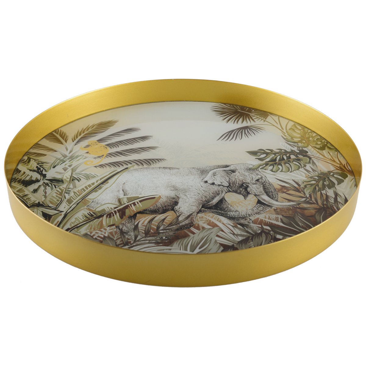 Kenya Elephant Round Tray